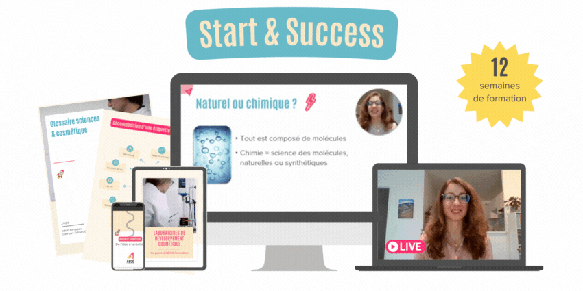 start&success, abcg formation, formation cosmetique, création cosmétiques, produits cosmétiques