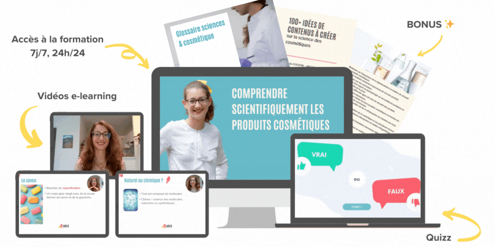 abcg formation, comprendre les cosmétiques scientifiquement, science cosmetiques, bases cosmetiques, fondamentaux cosmetiques, apprendre
